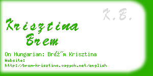 krisztina brem business card